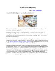 Artificial Intelligence