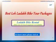 Best Leh Ladakh Bike Tour Packages
