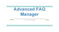 WordPress FAQ Plugin - Advanced FAQ Manager PowerPoint PPT Presentation