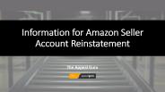 Information for Amazon Seller Account Reinstatement