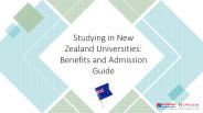 Benefits and Admission Guide to Study in New Zealand