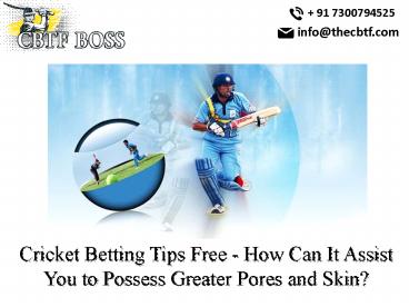 Free and Appropriate Cricket Betting Tips, IPL betting tips
