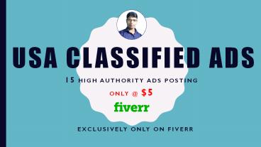 USA Classified Ads Poster on Fiverr