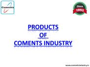 Products of Coments Industry
