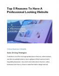Top 5 Reasons To Have A Professional Looking Website PowerPoint PPT Presentation