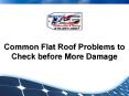 Common Flat Roof Problems to Check before More Damage PowerPoint PPT Presentation