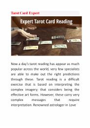 Tarot Card Expert online