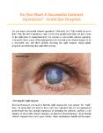 Do You Want A Successful Cataract Operation? - Arohi Eye Hospital (1) PowerPoint PPT Presentation