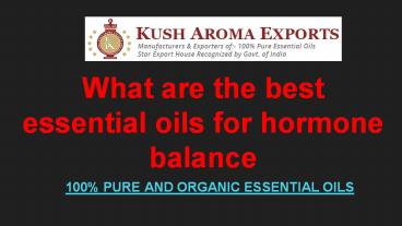 Best Essential Oils for Hormone Imbalance