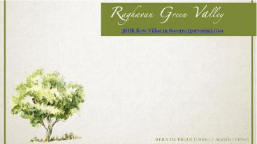3BHK Row Villas in North Goa