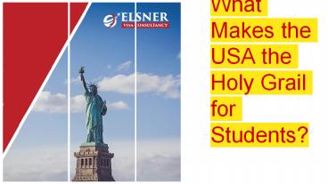 Why to study in The US?