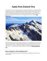 Apply New Zealand Visa