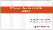 IP Camera – Security and safety systems