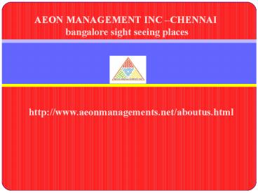 Aeon Management Inc (((Chennai)))90