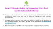 Your Ultimate Guide to Managing Your Test Environment Effectively