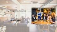 Ways through Which Restaurants Can Avoid Failure