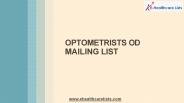 Affordable Optometrist OD Mailing List