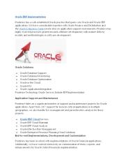 Oracle ERP Implementation