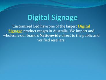 Digital Signage Solution in Brisbane