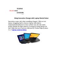 Bring Innovative Change with Laptop Rental Dubai