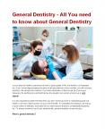 General Dentistry | Ismile Dental Clinic in New York PowerPoint PPT Presentation