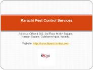 Karachi Best Pest Control and Water Tank Cleaning Services.