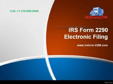IRS Form 2290 Online | Efile 2290 | File 2290 Online in US | 2290 Online Filing for 2020