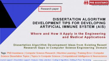 PhD Dissertation Research Methodology Help Tips For Developing Artificial Immune System (Ais) - Phdassistance.com