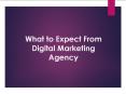 What to Expect From Digital Marketing Agency PowerPoint PPT Presentation