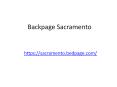Backpage Sacramento (1) PowerPoint PPT Presentation
