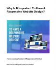 Why Is It Important To Have A Responsive Website Design? PowerPoint PPT Presentation