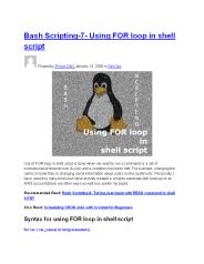 Bash Scripting-7- Using FOR loop in shell script