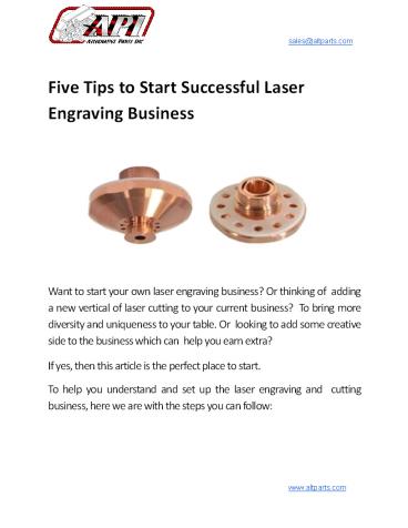 Five Tips to Start Successful Laser Engraving Business