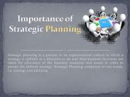 Importance of Strategic Planning