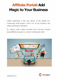 Affiliate Portal: Add Magic to Your Business