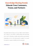 Knowledge Sharing Portal: Educate Your Customers, Teams, and Partners PowerPoint PPT Presentation