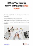 10 Tips You Need to Follow to Develop a Web Portal PowerPoint PPT Presentation