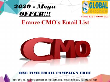 France CMO's Email List