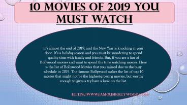 10 Movies of 2019 You Must Watch