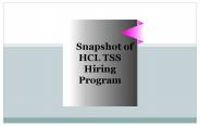 A Snapshot of HCL TSS Hiring Program