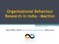 Organisational Behaviour Research in India PowerPoint PPT Presentation