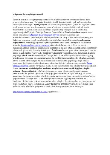 Adıyaman Lazer Epilasyon Servisi