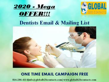 Dentists Email & Mailing List