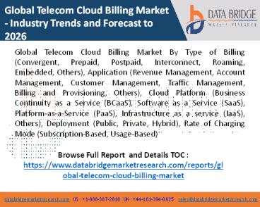 Telecom Cloud Billing Market