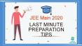 JEE Main 2020 - Last Minute Preparation Tips PowerPoint PPT Presentation