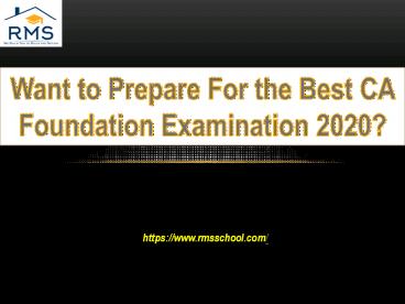 CA Foundation Coaching