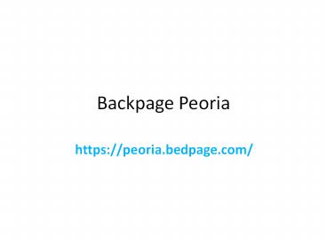 Backpage Peoria