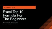 Excel Top 10 formula For The Beginners