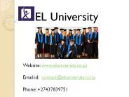 Masters Degree in Entrepreneurship