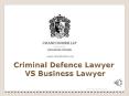 Criminal Defence Lawyer VS Business Lawyer PowerPoint PPT Presentation